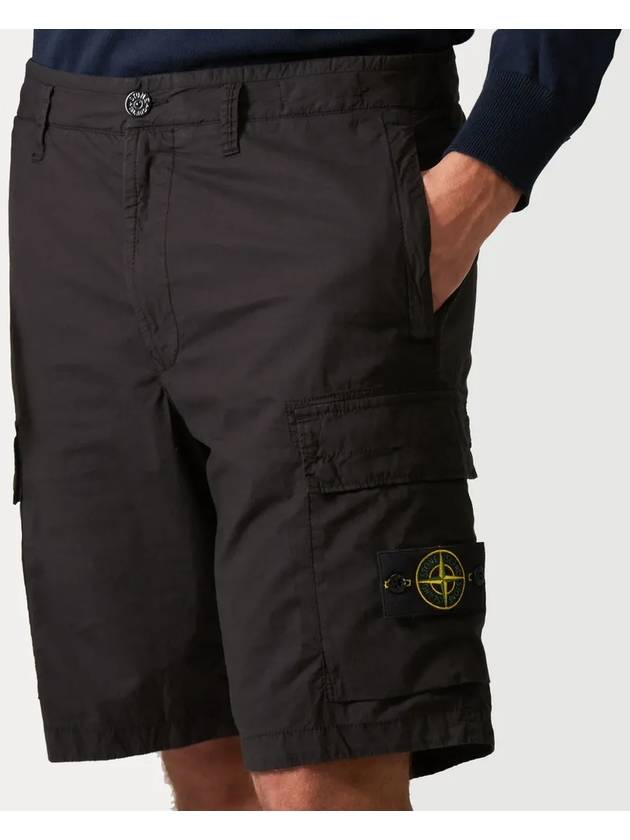 Light Stretch Cotton Bermuda Shorts Black - STONE ISLAND - BALAAN 2