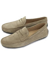 Men's City Gomino Suede Driving Shoes Beige - TOD'S - BALAAN 2