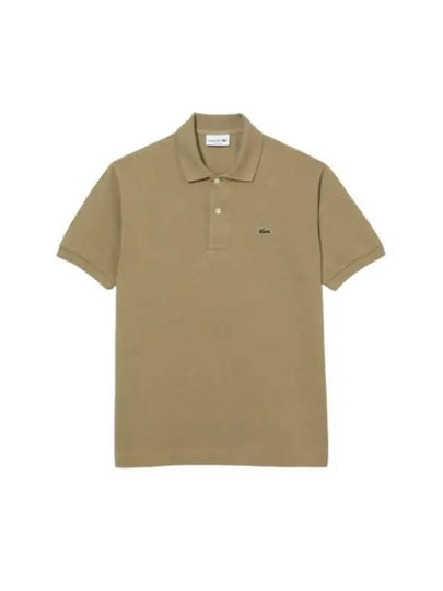 Men's Logo Classic Fit Cotton Short Sleeve Polo Shirt Beige - LACOSTE - BALAAN 2