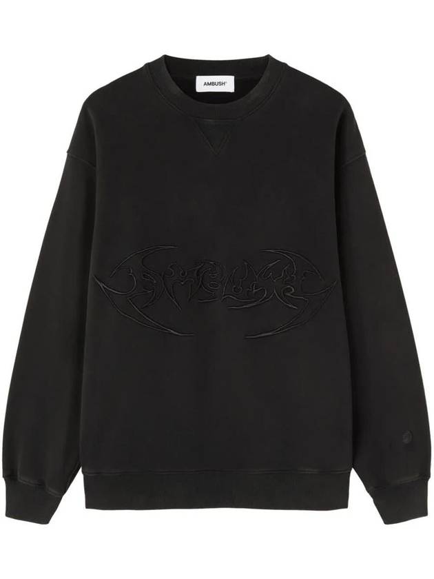 logo embroidered orGANNIc cotton sweatshirt BMBA003S24FLE0011010 - AMBUSH - BALAAN 2