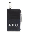 Axel Strap Leather Card Wallet Dark Navy - A.P.C. - BALAAN 3