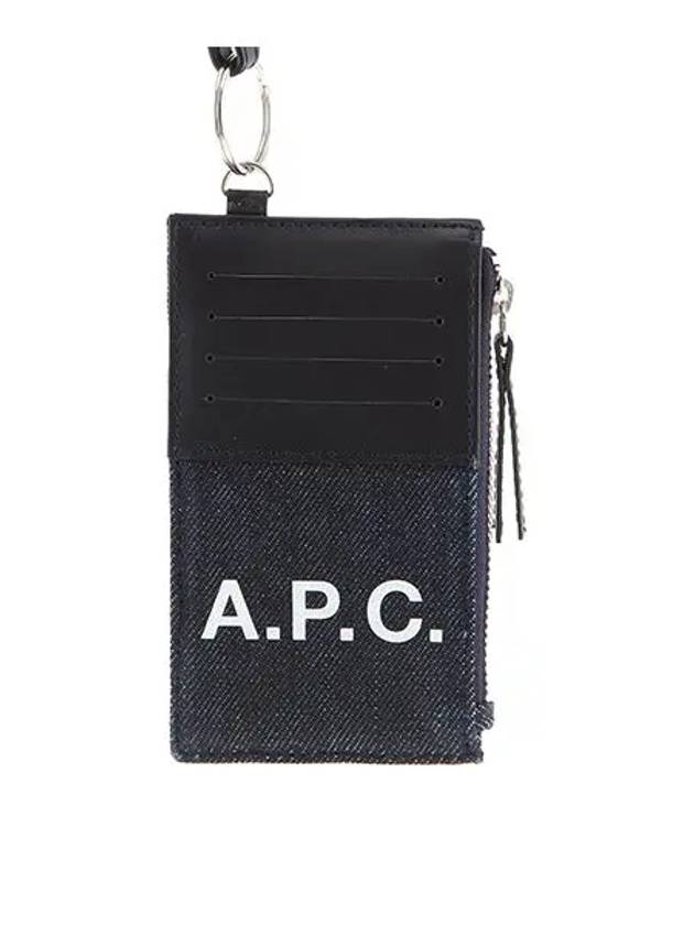 Axel Strap Leather Card Wallet Dark Navy - A.P.C. - BALAAN 2