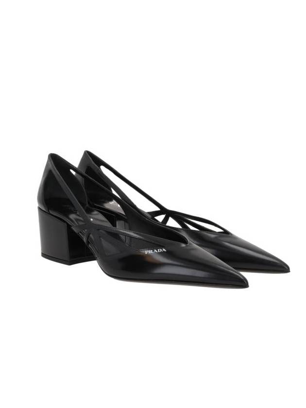 Debossed Logo 55mm Pump Heel Black - PRADA - BALAAN 2