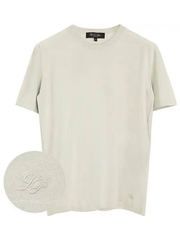 Angera Crewneck Cotton Short Sleeve T-Shirt Blooming Bud - LORO PIANA - BALAAN 2