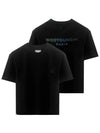 Gradient Embossed Back Logo Short Sleeve T-Shirt Black - WOOYOUNGMI - BALAAN 2