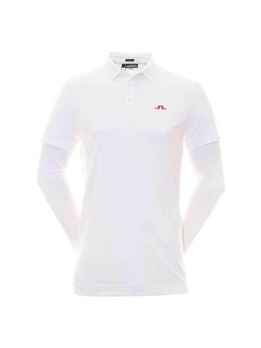 Liam Regular Fit Long Sleeve Polo Shirt White - J.LINDEBERG - BALAAN 1