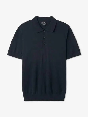 APC New GREGORY short sleeve polo shirt dark navy COGCNH23193IAK - A.P.C. - BALAAN 1