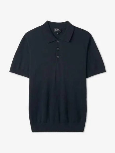 APC New GREGORY short sleeve polo shirt dark navy COGCNH23193IAK - A.P.C. - BALAAN 1