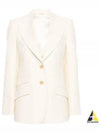 Wool Single-Breasted Blazer Jacket Ivory - GUCCI - BALAAN 2