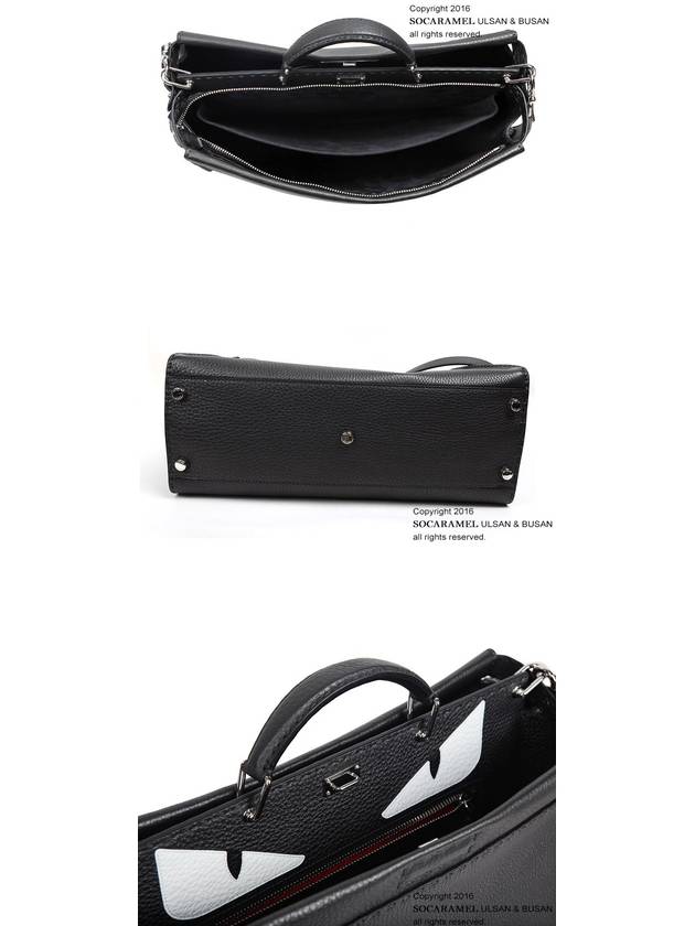 Selleria Monster Peekaboo Medium Briefcase Black - FENDI - BALAAN 6