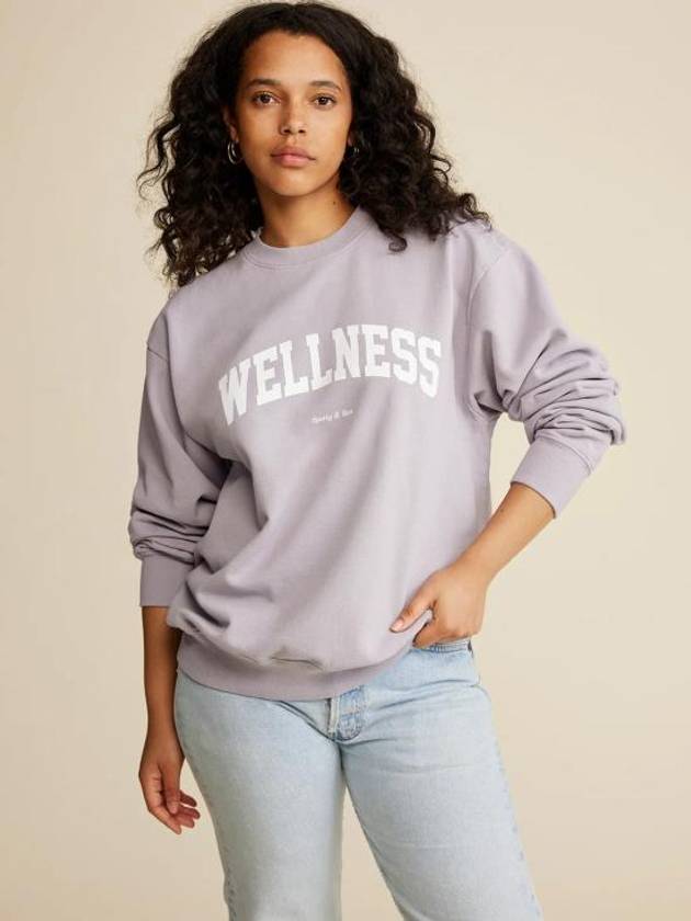 Wellness Crew Neck Cotton Long Sleeve T-Shirt Purple - SPORTY & RICH - BALAAN 4