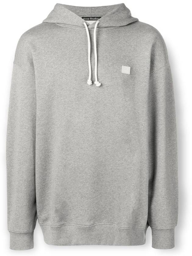 Nash Face Patch Hoodie Light Melange Grey - ACNE STUDIOS - BALAAN 2