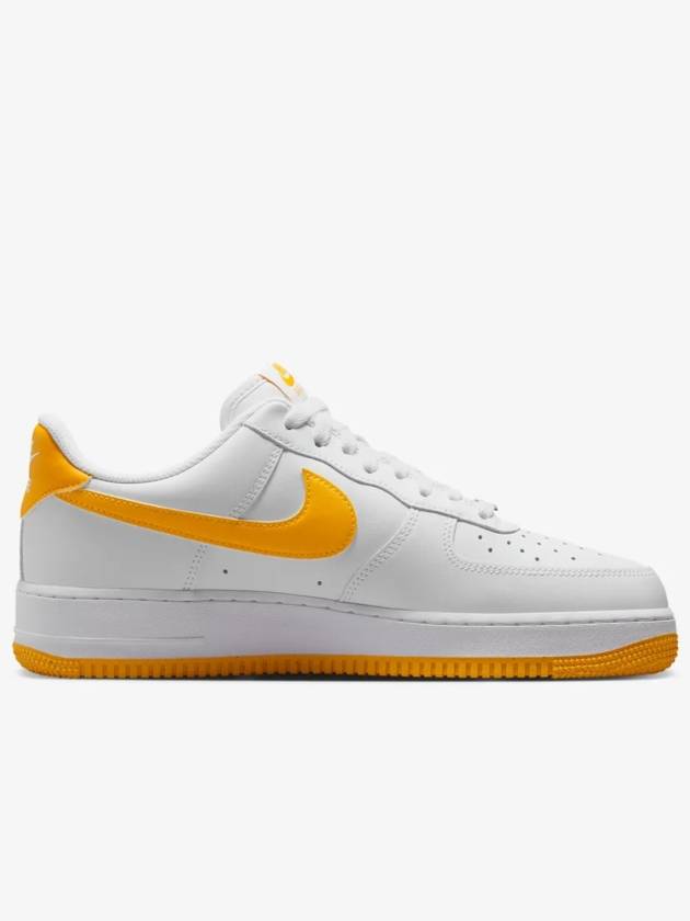 Air Force 1 07 Low Top Sneakers White Yellow - NIKE - BALAAN 4