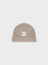 Triomphe Cashmere Seamless Beanie Sand - CELINE - BALAAN.