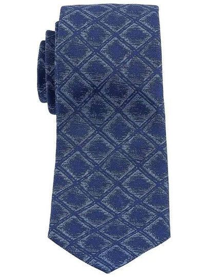 Jacquard Check Print Tie Blue - SALVATORE FERRAGAMO - BALAAN 2