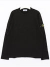 Compass Badge Ribbed Cotton Knit Top Black - STONE ISLAND - BALAAN 4