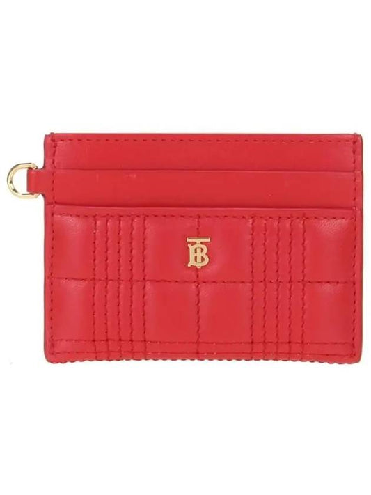 TB Quilted Card Wallet Red - BURBERRY - BALAAN.