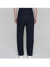 Pleated Basic Straight Pants Navy - ISSEY MIYAKE - BALAAN 6