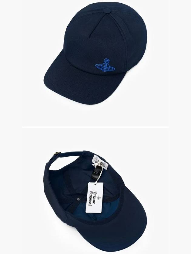 Embroidered ORB Logo Classic Ball Cap Navy - VIVIENNE WESTWOOD - BALAAN 4