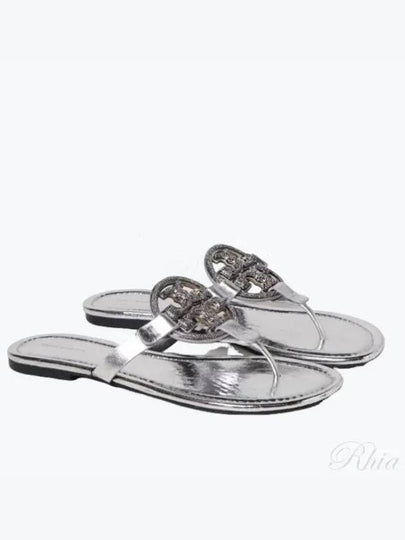 Women's Miller Flip Flops Silver - TORY BURCH - BALAAN 2