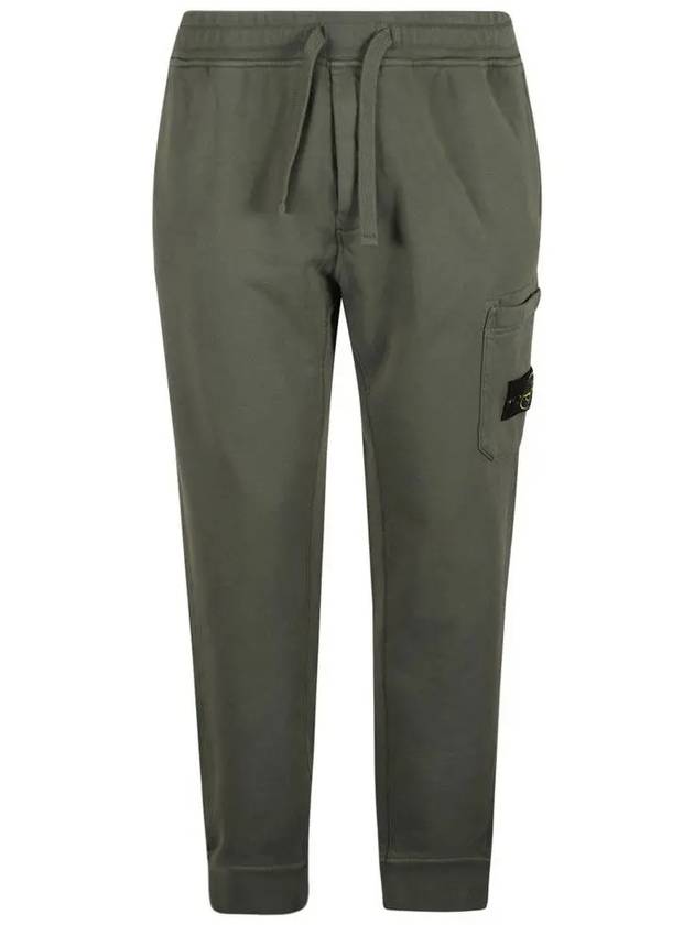 Compass Patch Cotton Jersey Track Pants Dark Green - STONE ISLAND - BALAAN 2