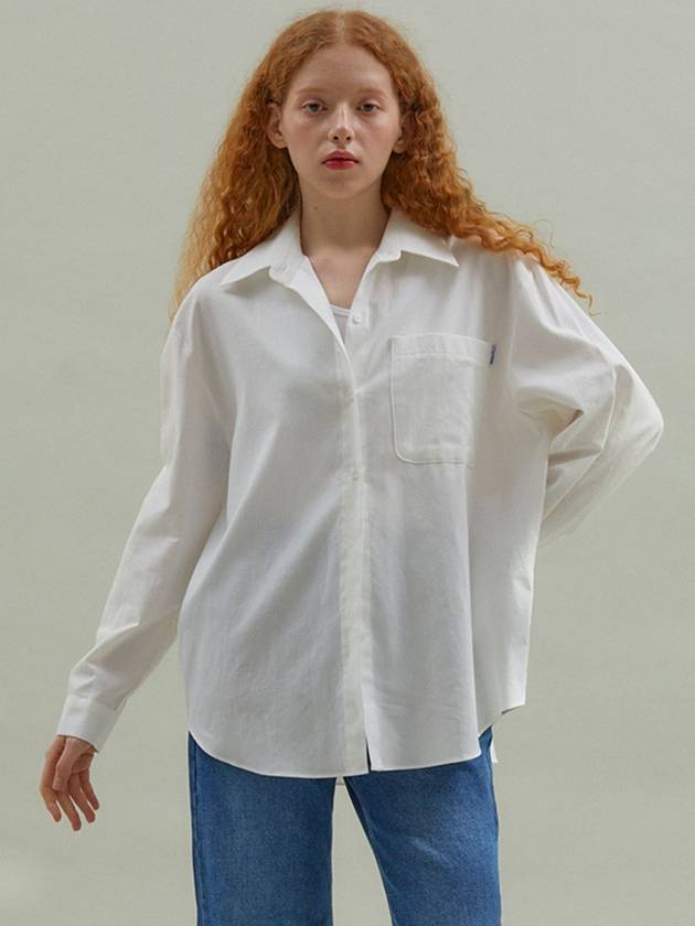 Basic Oxford Long Shirt White - MANAVIS7 - BALAAN 1