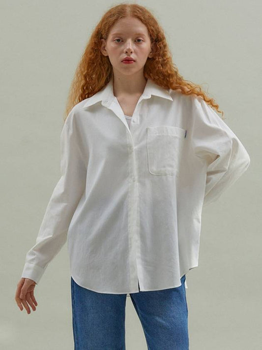 Basic Oxford Long Shirt White - MANAVIS7 - BALAAN 1
