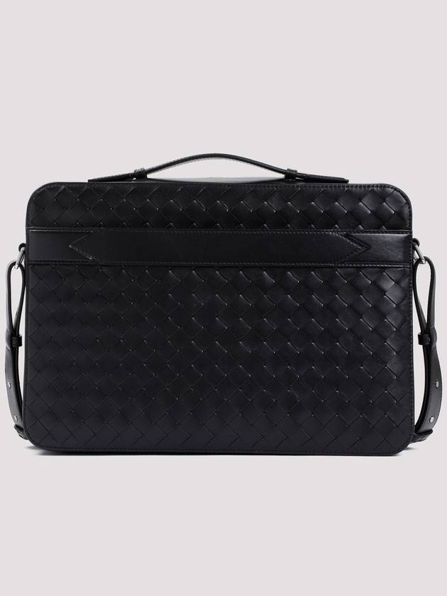 Intrecciato Leather Brief Case Black - BOTTEGA VENETA - BALAAN 3