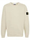 Heavy Cotton Jersey Crewneck Sweatshirt Beige - STONE ISLAND - BALAAN 2