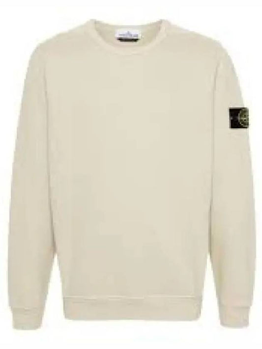 Heavy Cotton Jersey Crewneck Sweatshirt Beige - STONE ISLAND - BALAAN 2