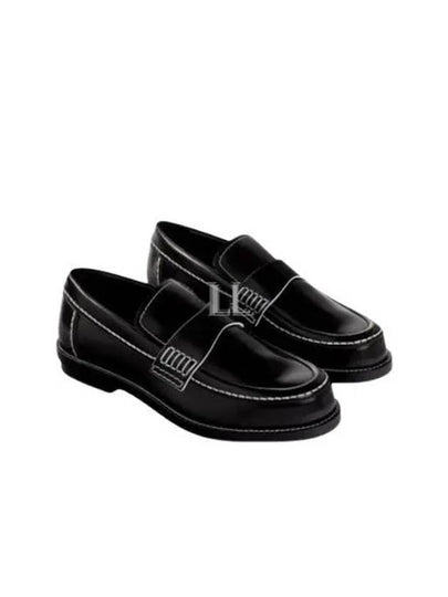 Stitch Detail Leather Loafers Black - ALEXANDER MCQUEEN - BALAAN 2