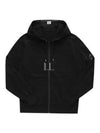 Light Fleece Zip Up Hoodie Black - CP COMPANY - BALAAN 2