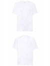 Heart Logo Cotton Short Sleeve T-Shirt White - AMI - BALAAN 5