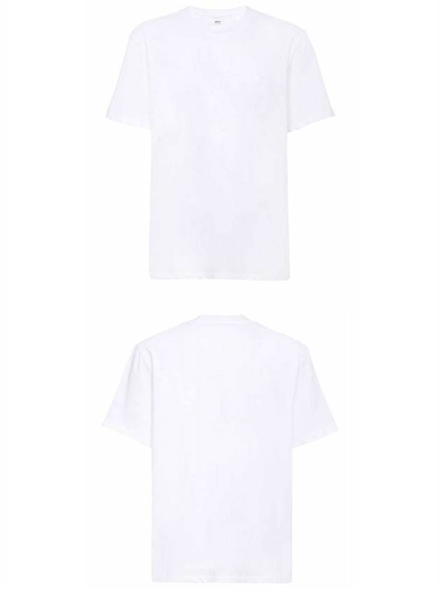 Heart Logo Cotton Short Sleeve T-Shirt White - AMI - BALAAN 5