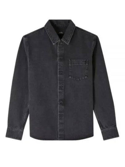 Vittorio Brodée Poitrine Denim Shirt Jacket Black - A.P.C. - BALAAN 2