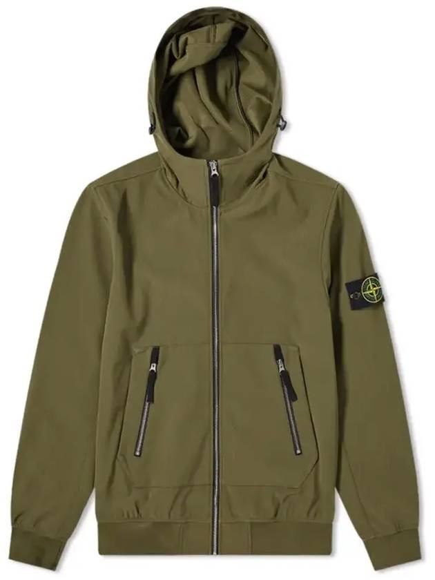 Men's Light Soft Shell R Hooded Jacket Khaki - STONE ISLAND - BALAAN 2