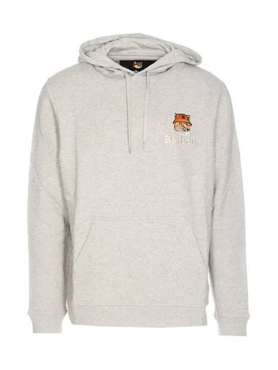 Fox Head Logo Hoodie Grey - BARBOUR - BALAAN 2