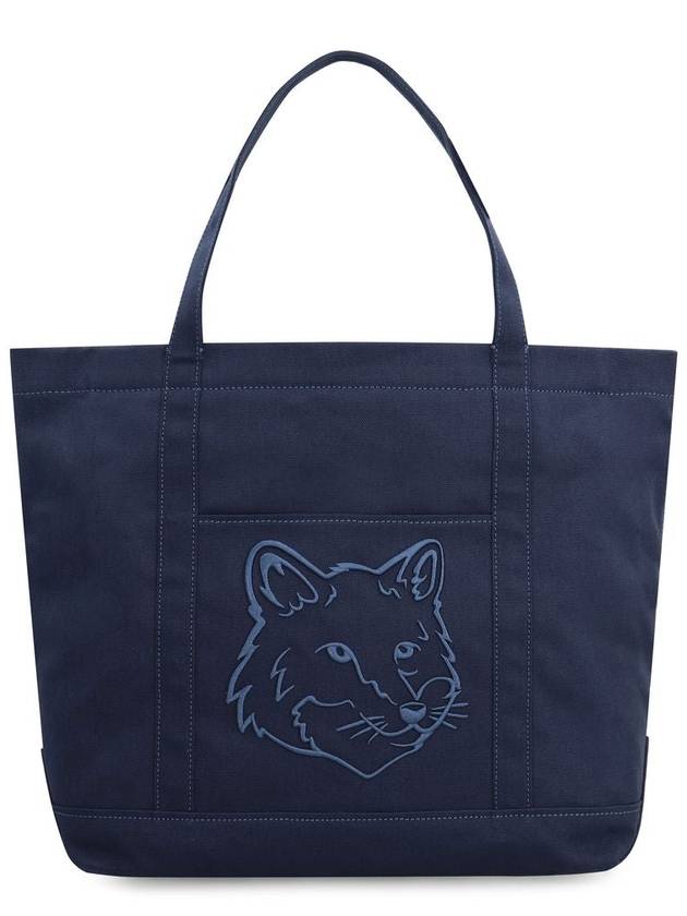 Fox Head Large Tote Bag Navy - MAISON KITSUNE - BALAAN 2