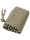 Peekaboo Micro Tri-Fold Half Wallet Grey - FENDI - BALAAN 6