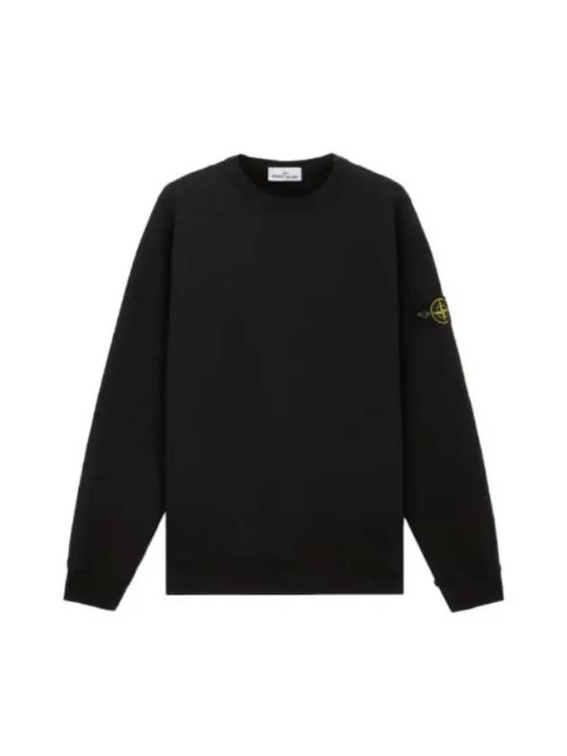 Wappen Patch Crew Neck Cotton Sweatshirt Black - STONE ISLAND - BALAAN 2