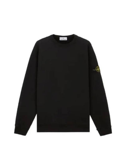 Wappen Patch Crew Neck Cotton Sweatshirt Black - STONE ISLAND - BALAAN 2