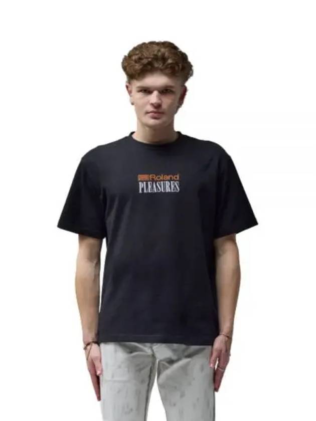 P22W044 BLACK ROLAND Heavyweight T Shirt - PLEASURES - BALAAN 1