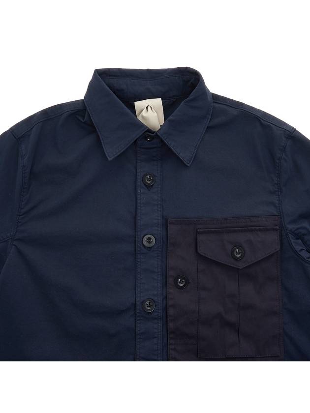 Mid Layer Long Sleeve Shirt Navy - TEN C - BALAAN.