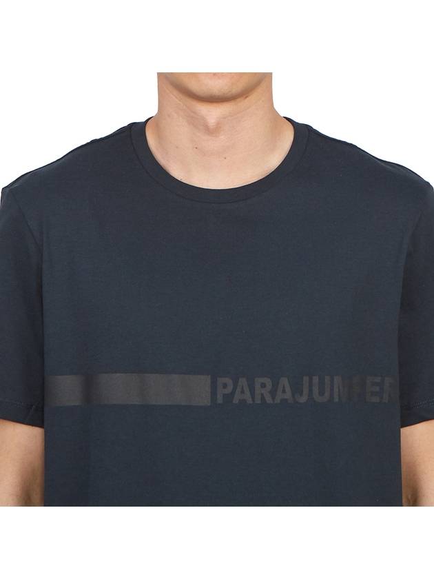 Men s Short Sleeve T Shirt PMTSXF05 BLUE NAVY - PARAJUMPERS - BALAAN 5