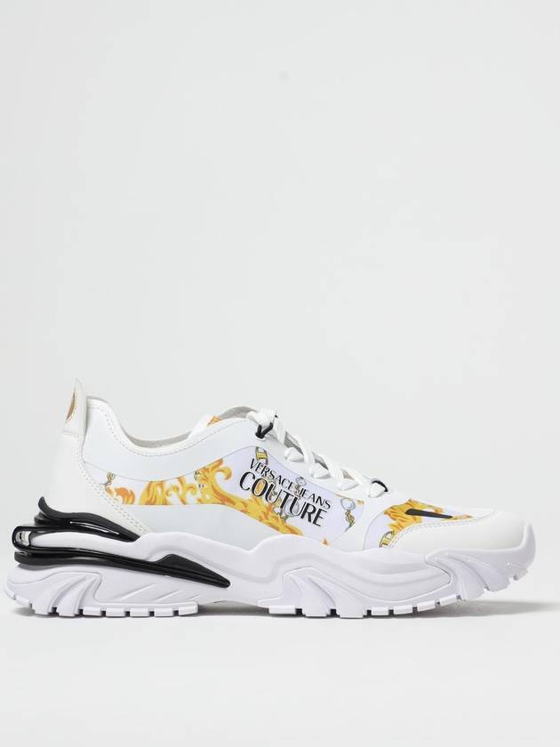 Versace Jeans Couture Baroque sneakers in nylon and synthetic leather - VERSACE - BALAAN 1