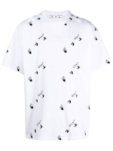 All Over Logo Short Sleeve T-shirt White - OFF WHITE - BALAAN 1