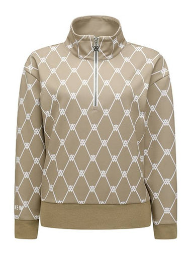 Official W MONOGRAM HALF ZIP UP L TS - ANEWGOLF - BALAAN 1