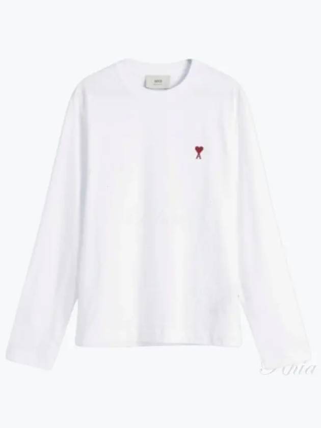 Ami De Coeur Long Sleeve T-Shirt White - AMI - BALAAN 2