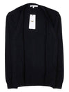 Bold Fox Head Patch V Neck Wool Cardigan Black - MAISON KITSUNE - BALAAN 10