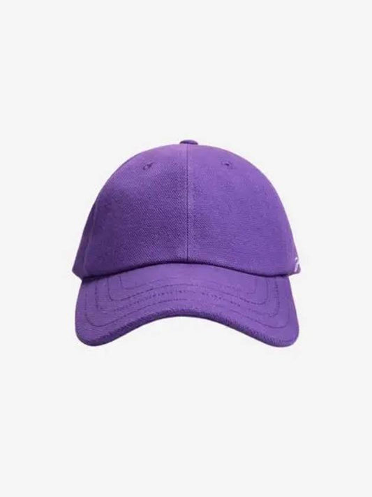 La Caskette Embroidered Logo Cotton Ball Cap Purple - JACQUEMUS - BALAAN 2